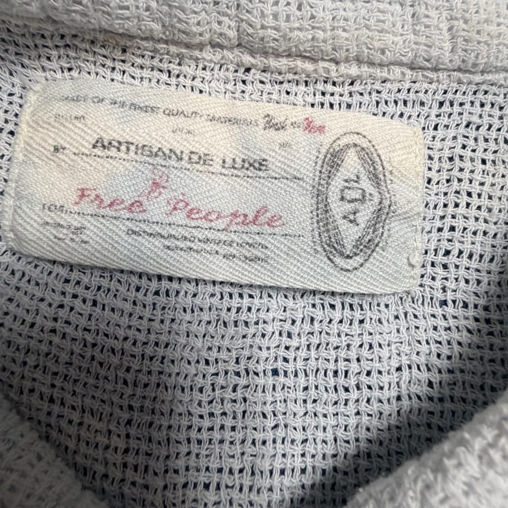 Vintage Free People Artisan de Luxe Tie-Dye Gauze Button-Down Shirt - Picture 3 of 7